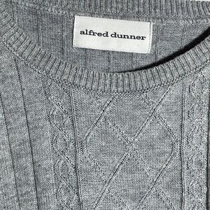 Alfred Dunner Sweater Gray SS Knit  Women's P2P 21.5" L24" See Pics No Size Tag